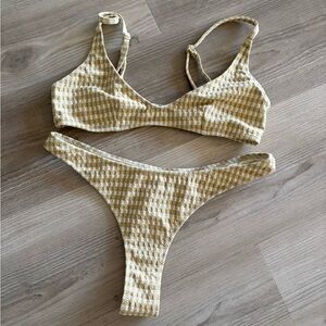 Triangl Mica Sparkle Gingham Bikini